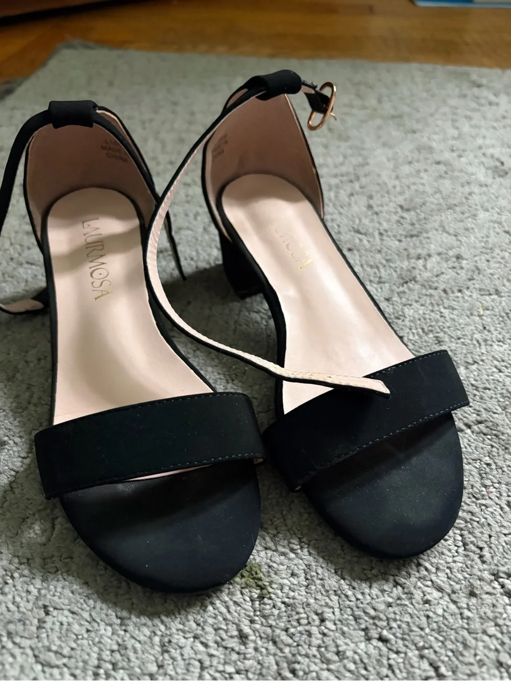 Girls Open Toe Heeled Shoes Size 1